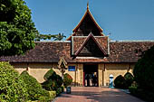 Vientiane, Laos - Wat Si Saket, the gallery enclosing the sim.